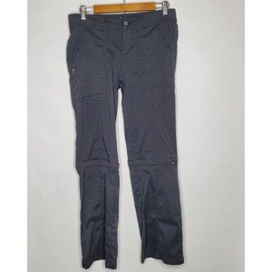 Prana Womens Convertible Pants Size 4 Black Pockets Low Rise Hiking Active Nylon